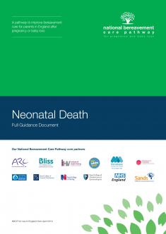 Neonatal Death Bereavement Care Pathway cover